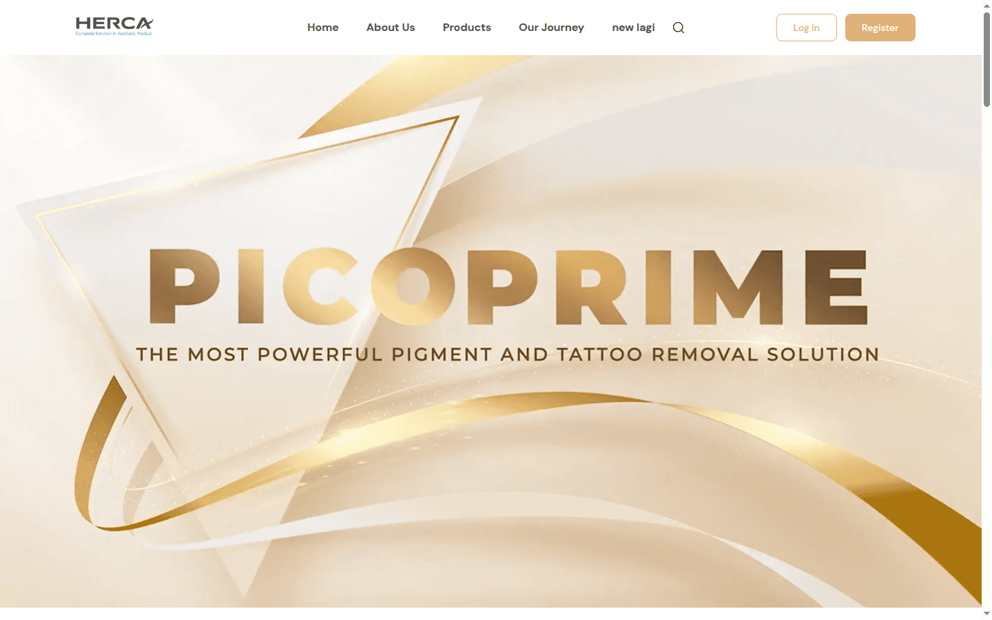 Herca homepage screenshot