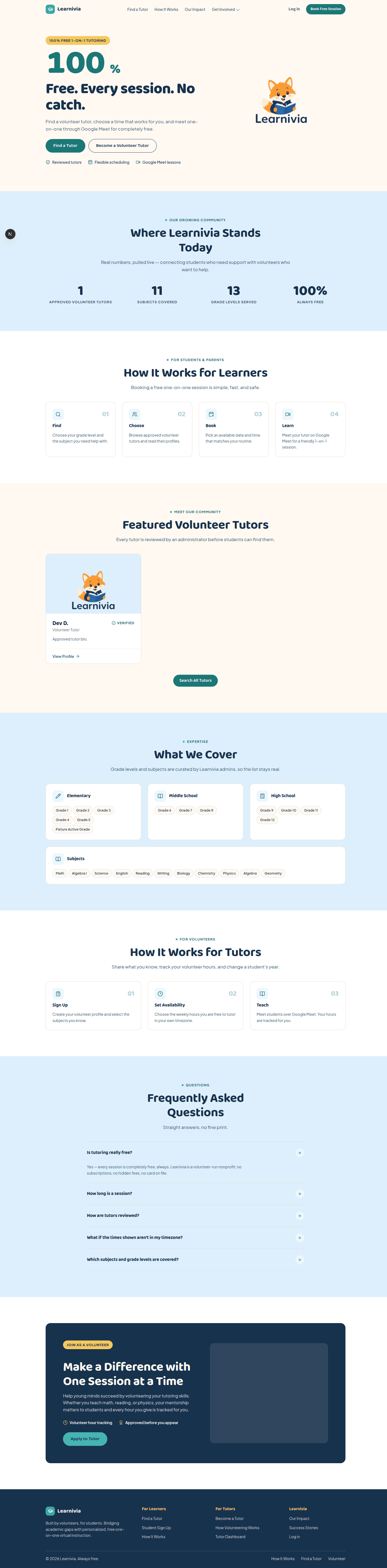 Volunera homepage screenshot